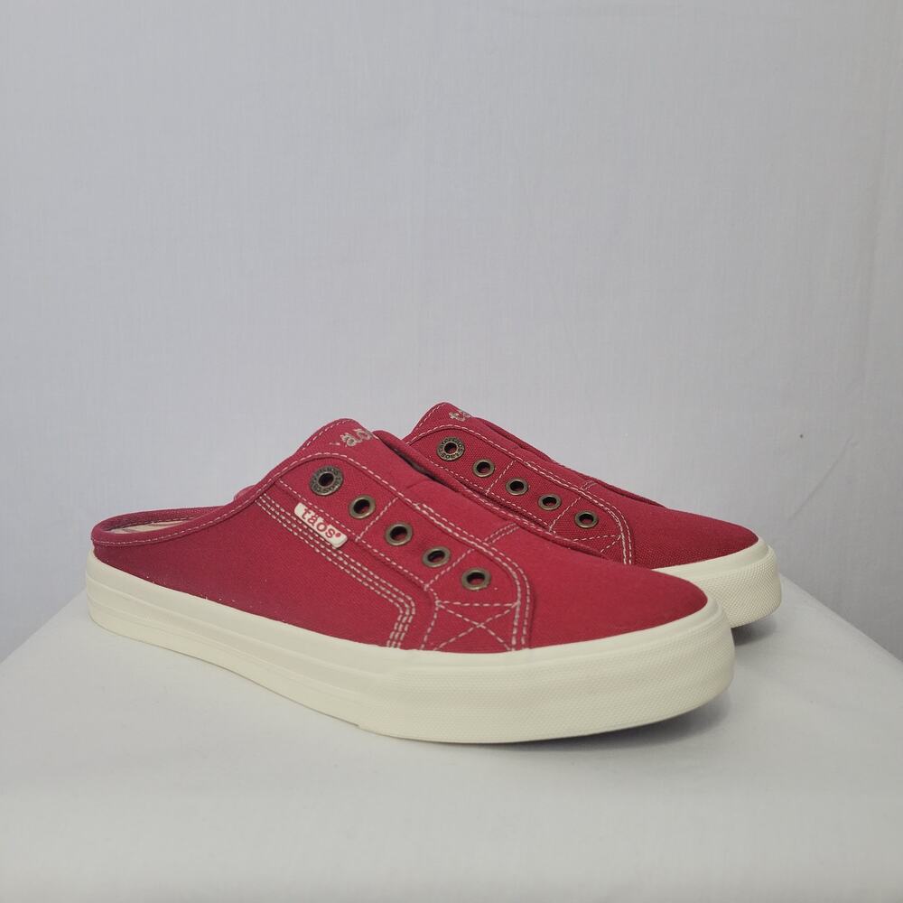 Taos EZ Soul Slip On Mule Sneakers women's size 9 Red Casual Everyday